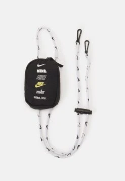 Nike Sportswear Lanyard Pouch Unisex - Across Body Bag - Black/White/Saturn Gold