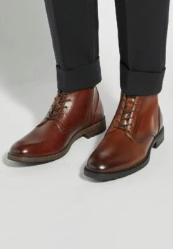 Dune London CARRSONS BURNISHED - Lace-up Ankle Boots - Brown
