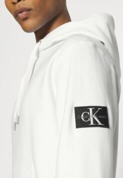 Calvin Klein Jeans Badge Hoodie - Sweatshirt - Bright White -Stock X f79435e82ba64f8ca39e44906feb0207