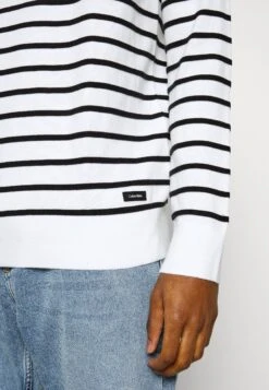 Calvin Klein Striped Comfort- Jumper - Ecru -Stock X f7ad3a133b904021a2a37b317294406a