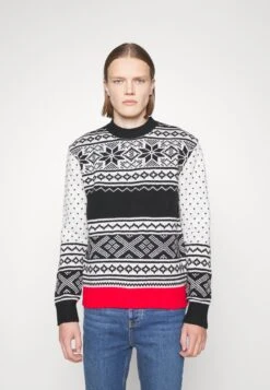 THE KOOPLES Jumper - Black/Red/Off-White