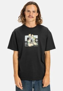DC SHOES ROSE AND THORN STAR - Print T-shirt - Kvj Black
