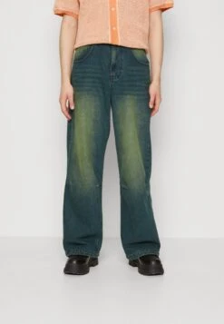 Jaded London Sandblast Colossus Baggy Fit - Relaxed Fit Jeans - Dark Blue Denim