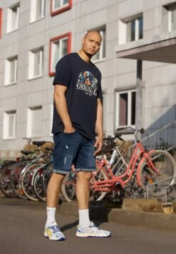 Redefined Rebel Oslo Destroy Plus - Denim Shorts - Ocean Blue