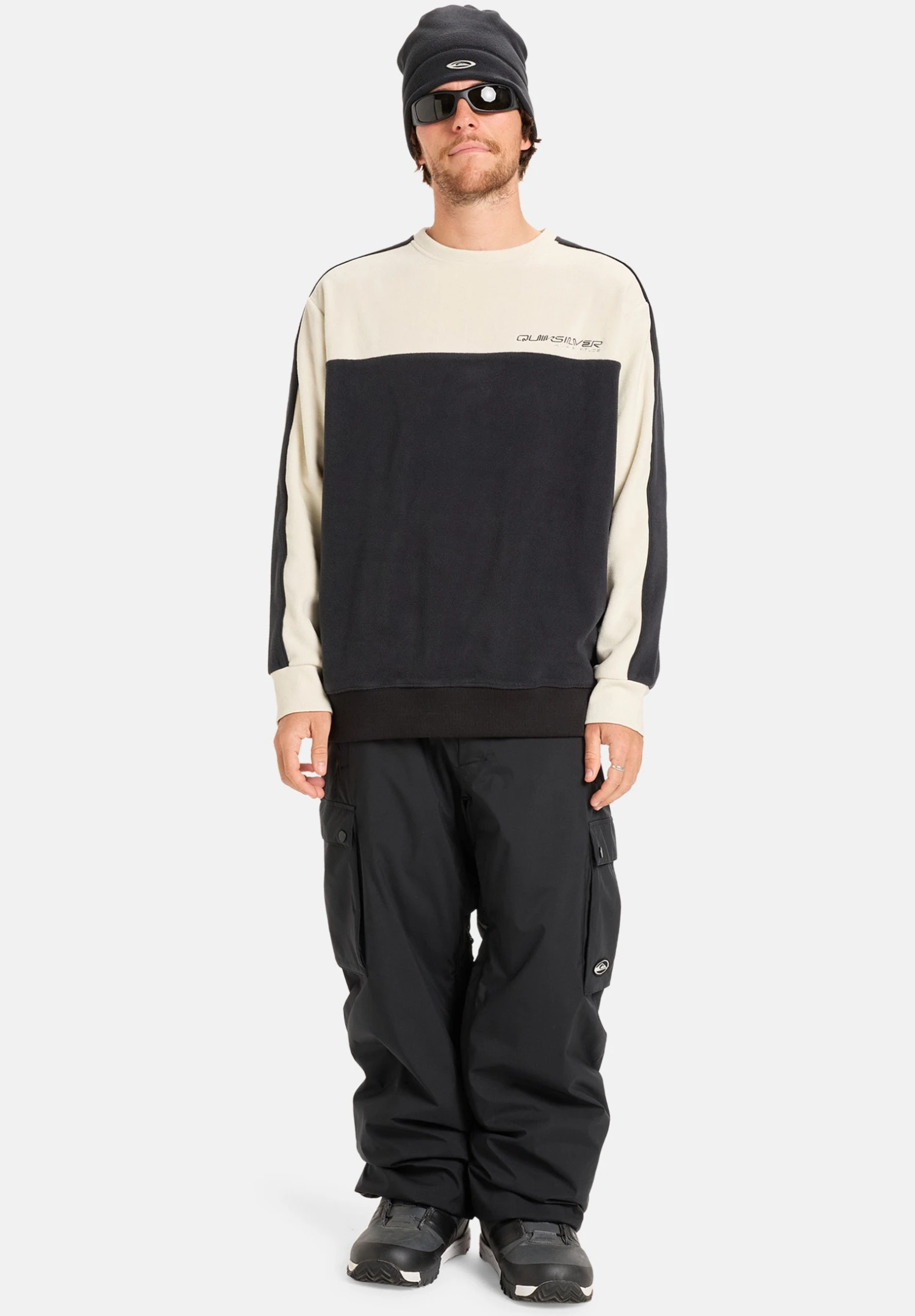 Quiksilver HIGH ALTITUDE - Fleece Jumper - True Black 3 Quiksilver HIGH ALTITUDE - Fleece Jumper - True Black