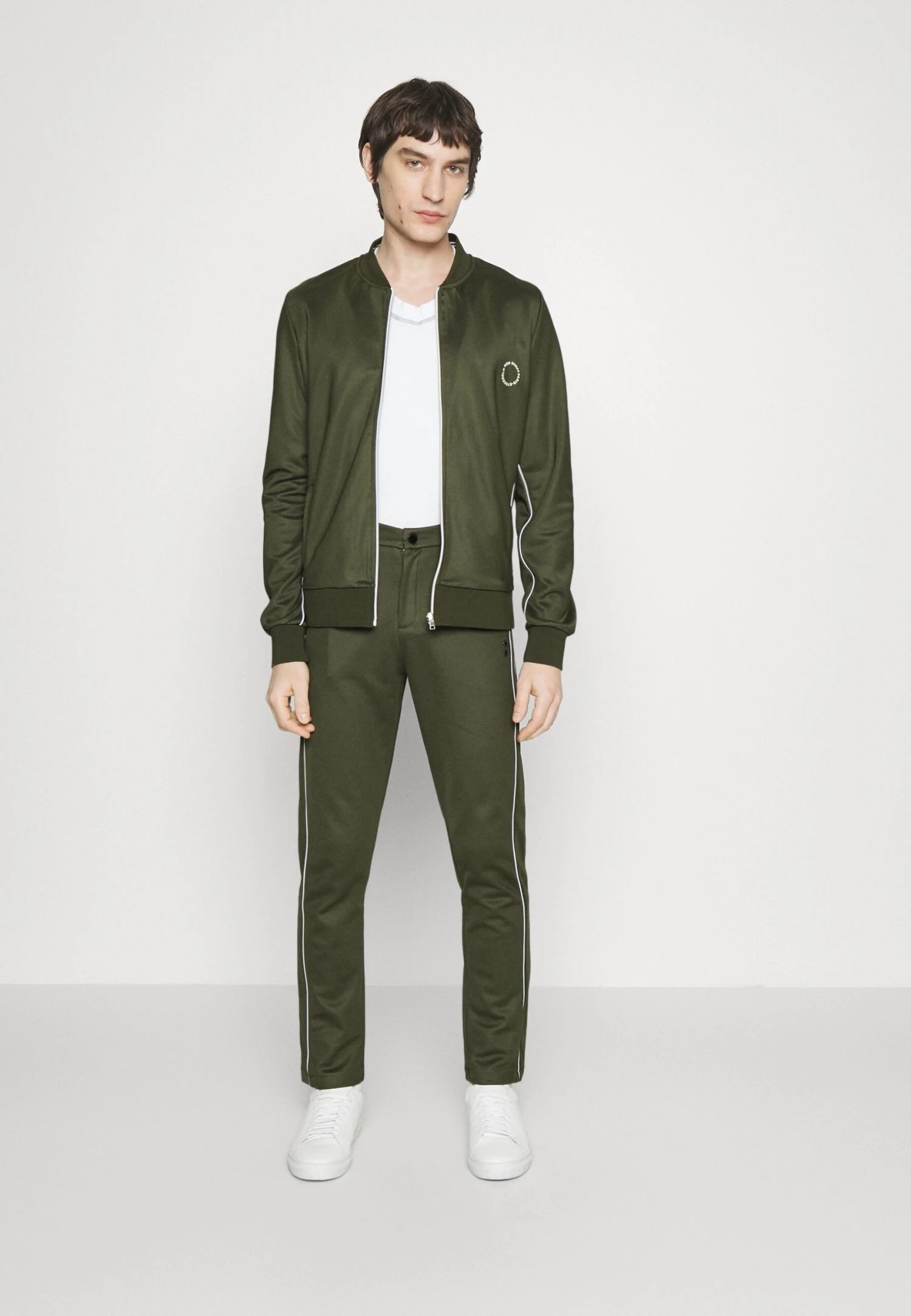 Track Piping - Training Jacket - Dark Oliver Green 4 Track Piping - Training Jacket - Dark Oliver Green - Image 2