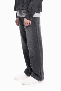 HEAVY CUTLINE BLACK WAVE WASH UNISEX - Relaxed Fit Jeans - Black Washed -Stock X fd21262979c94542aeb5fe710351d5db