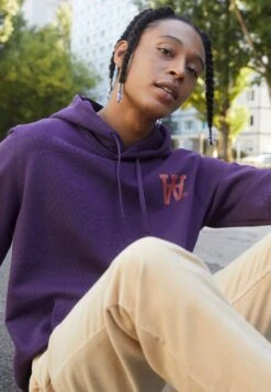 Wood Wood Ian Hoodie - Sweatshirt - Purple